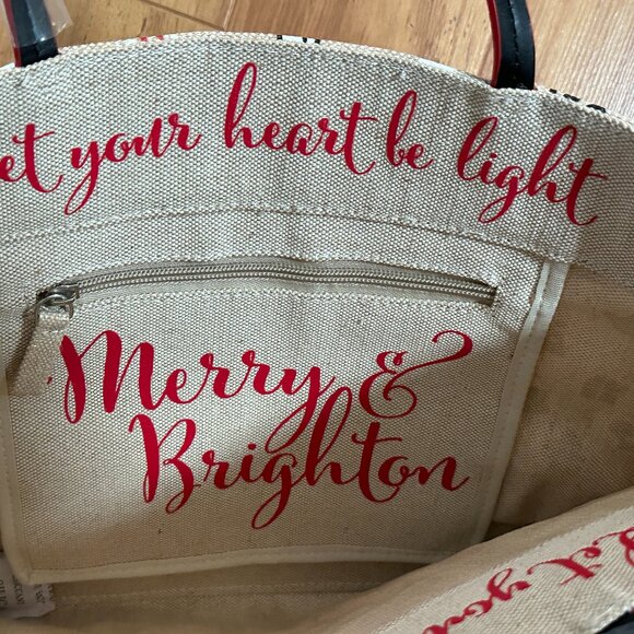 NEW Brighton JOY canvas tote bag and matching cosmetic bag. NWOT - Picture 5 of 8